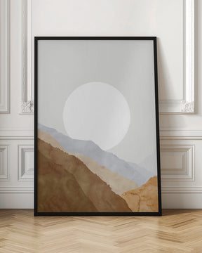 Boho moon and mountains Poster