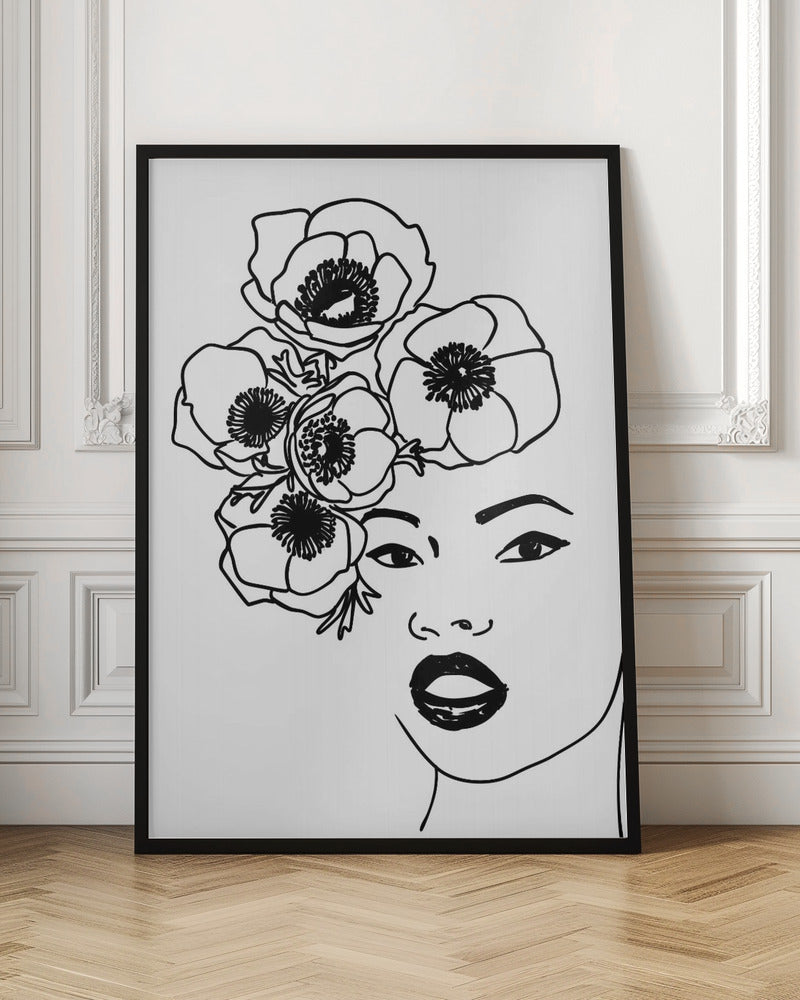 Anemone portrait Poster