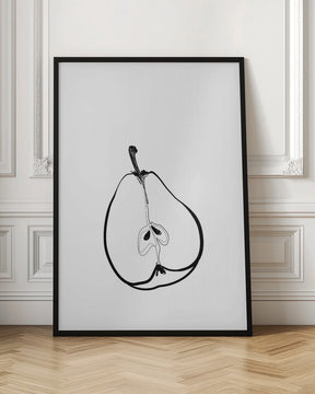 Line art half pear Poster