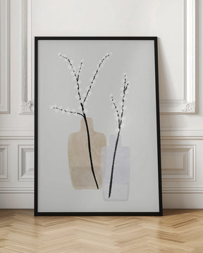 Flower branches in vases Poster