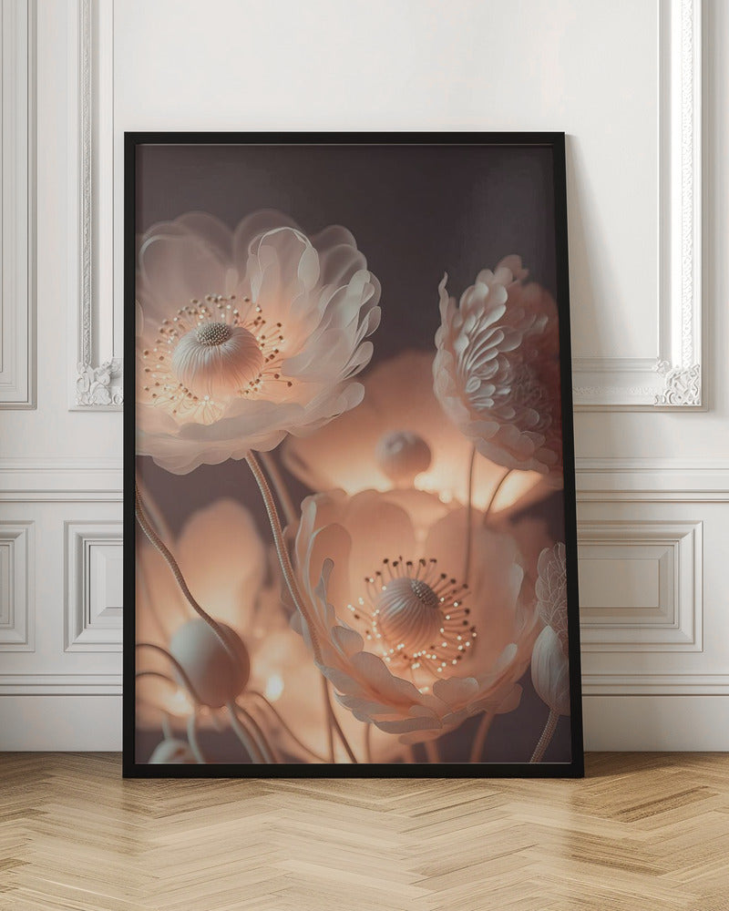 Glowing Flowers Poster