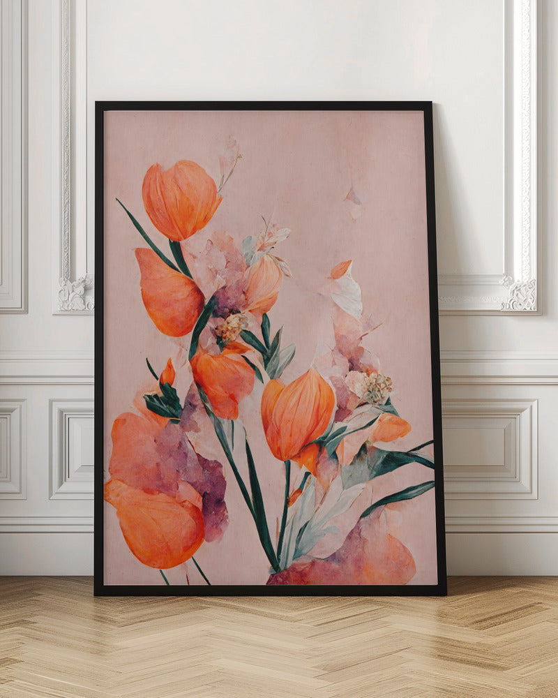 Orange Tulips Poster