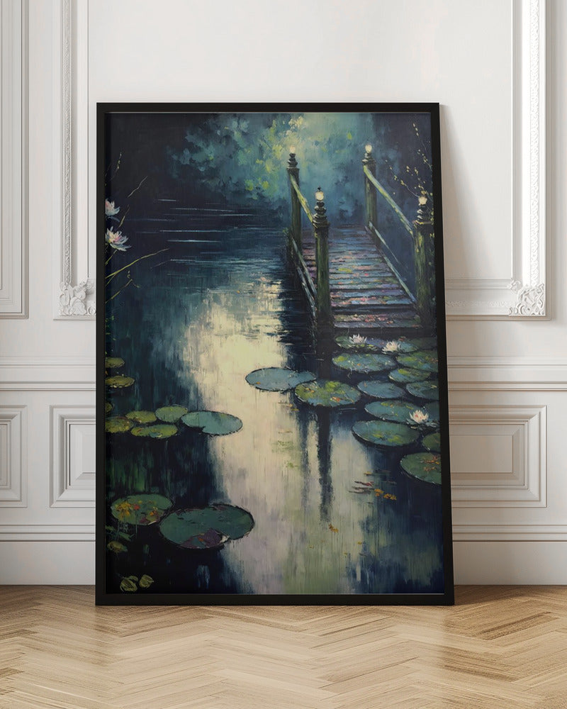 Footbridge By The Water Poster