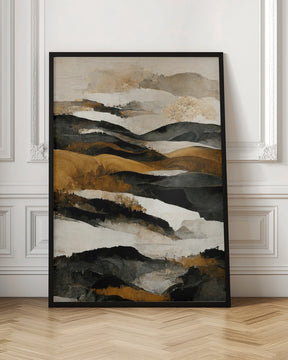 Ochre And Beige Mountains Poster