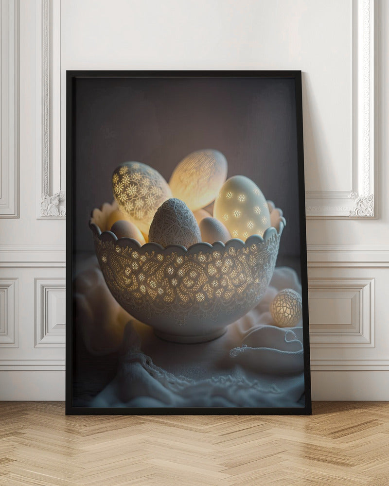 Glowing Eggs Poster