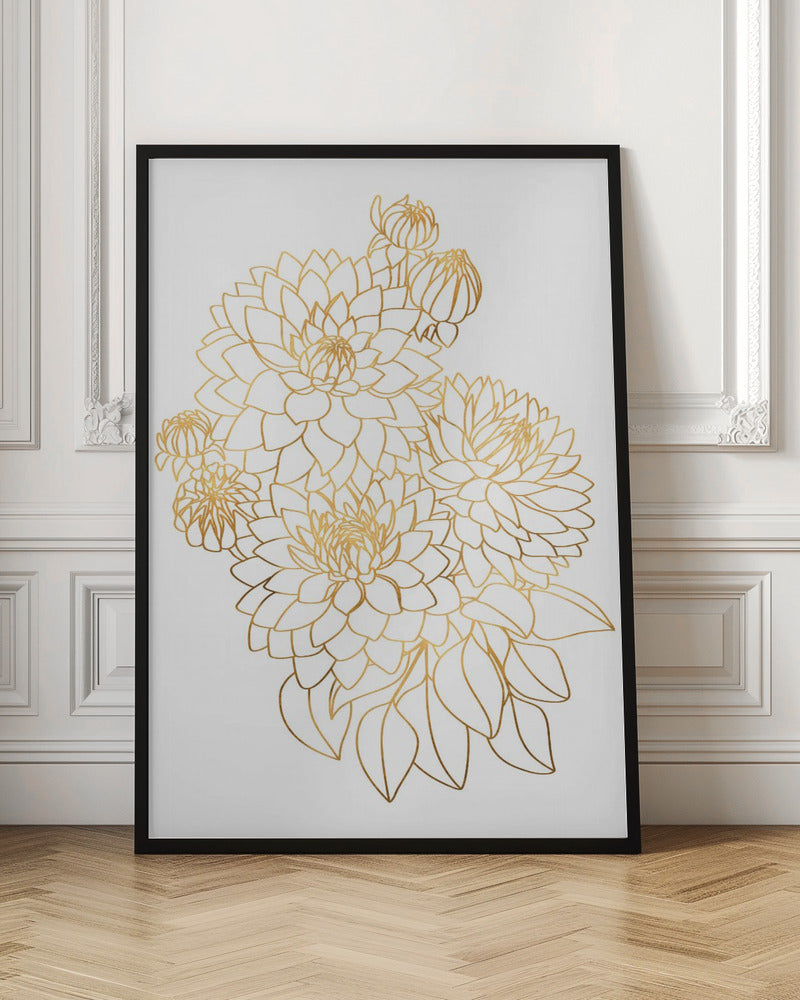 Pacey bouquet in gold Poster