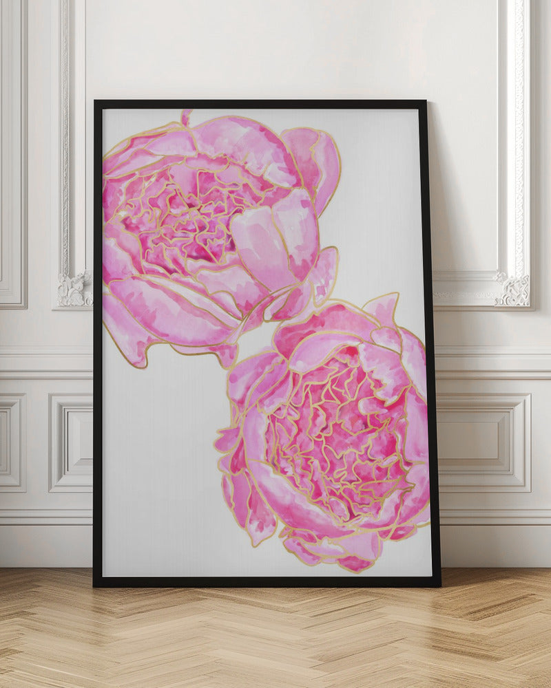 Sally's peonies Poster