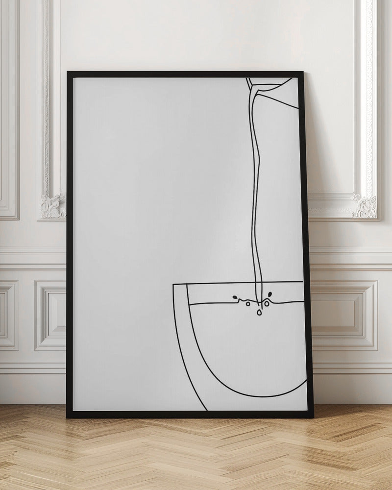 Pouring coffee line art Poster