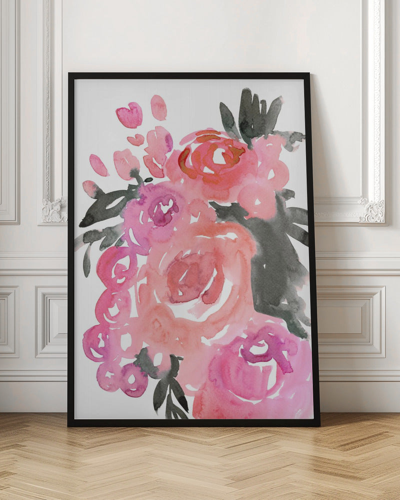 Maeko loose watercolor florals II Poster