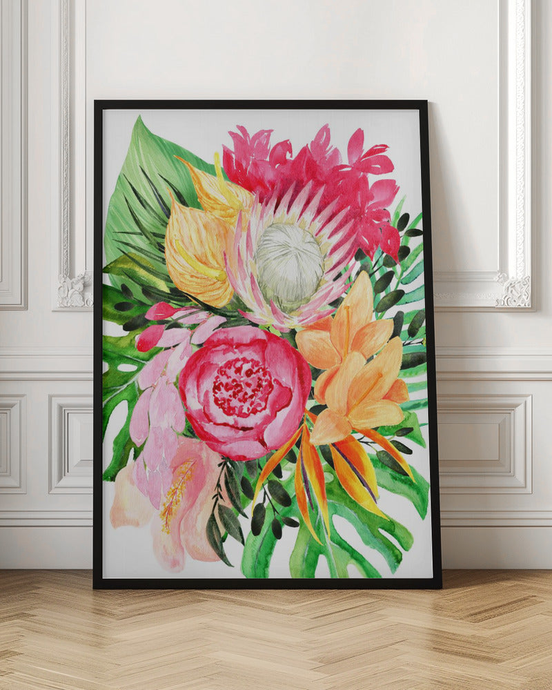 Celia tropical bouquet Poster