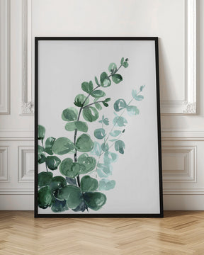 Watercolor eucalyptus bouquet Poster