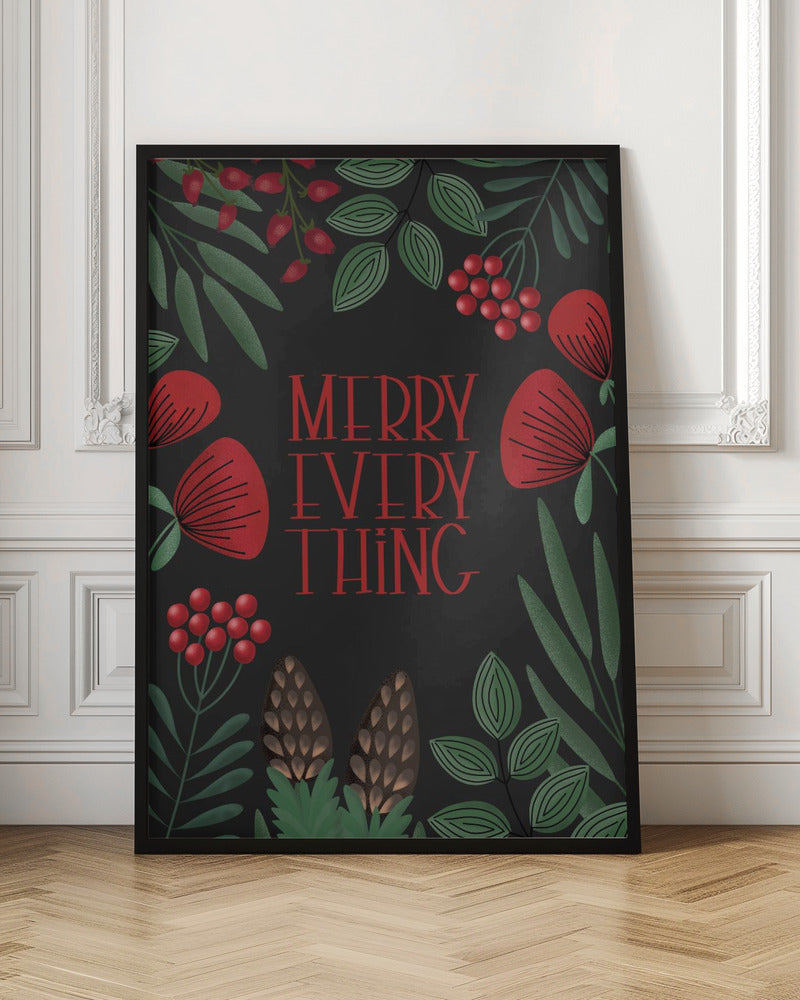 Merry everything in black Poster