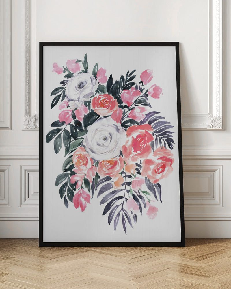 Harriet bouquet in raspberry pink Poster