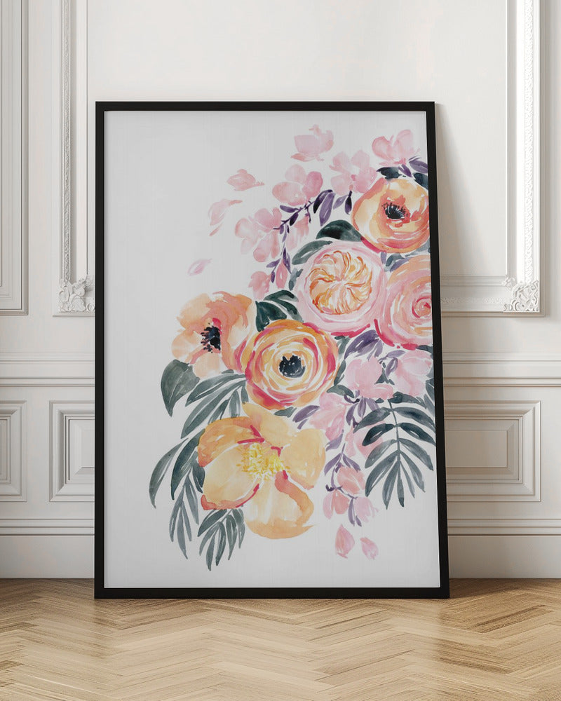 Danette bouquet in coral Poster