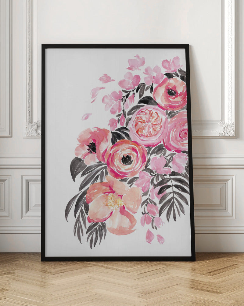 Danette bouquet in pink Poster