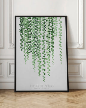 Watercolor string of pearls Poster