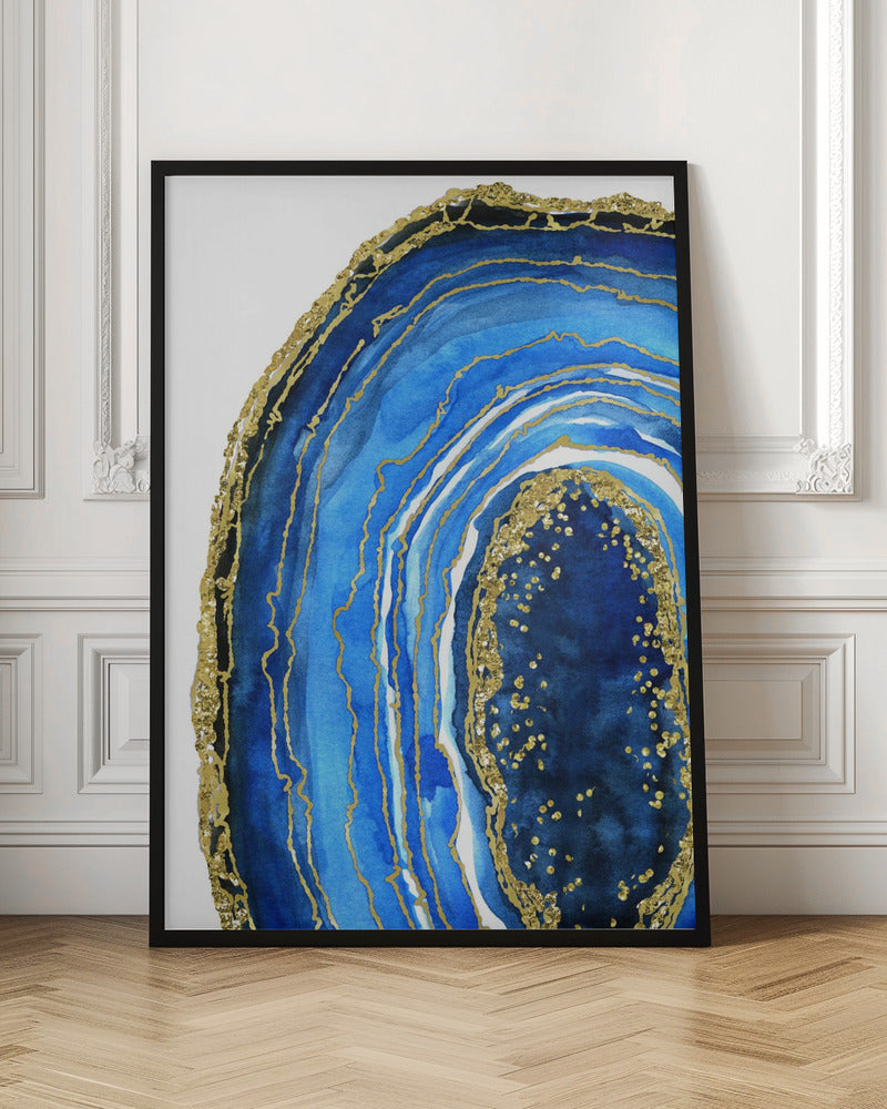 Cobalt blue geode Poster