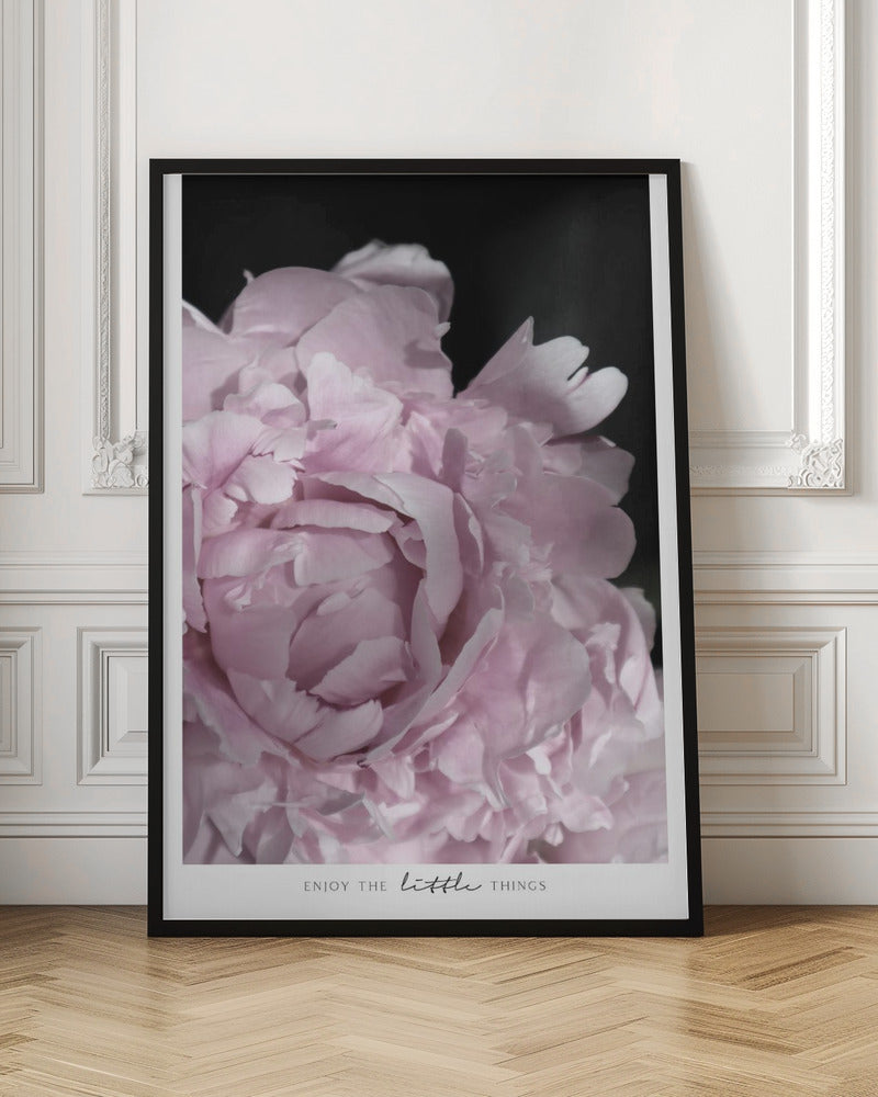 Enjoy the little things peony Poster