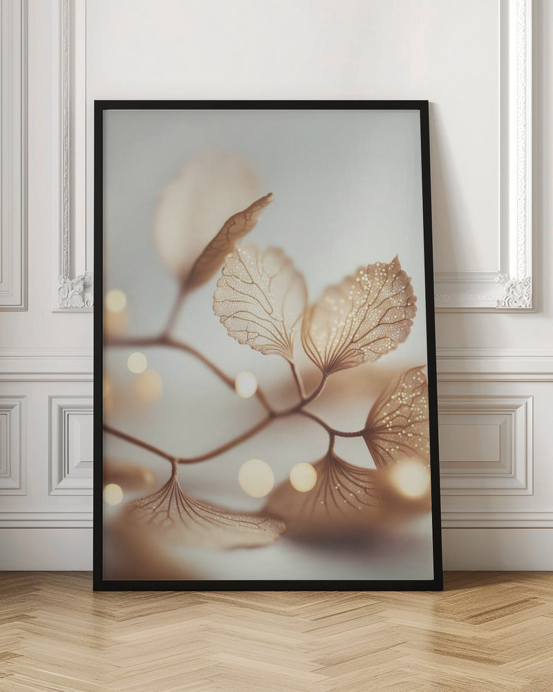 Filigree Leafs Poster