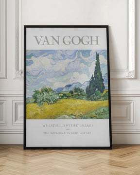 Wheat Field With Cypresses Poster