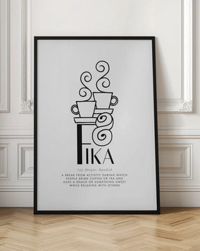 Fika illustrated definition Poster