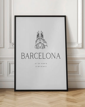 Barcelona city coordinates Poster