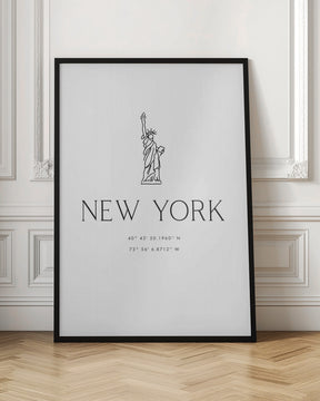 New York city coordinates Poster