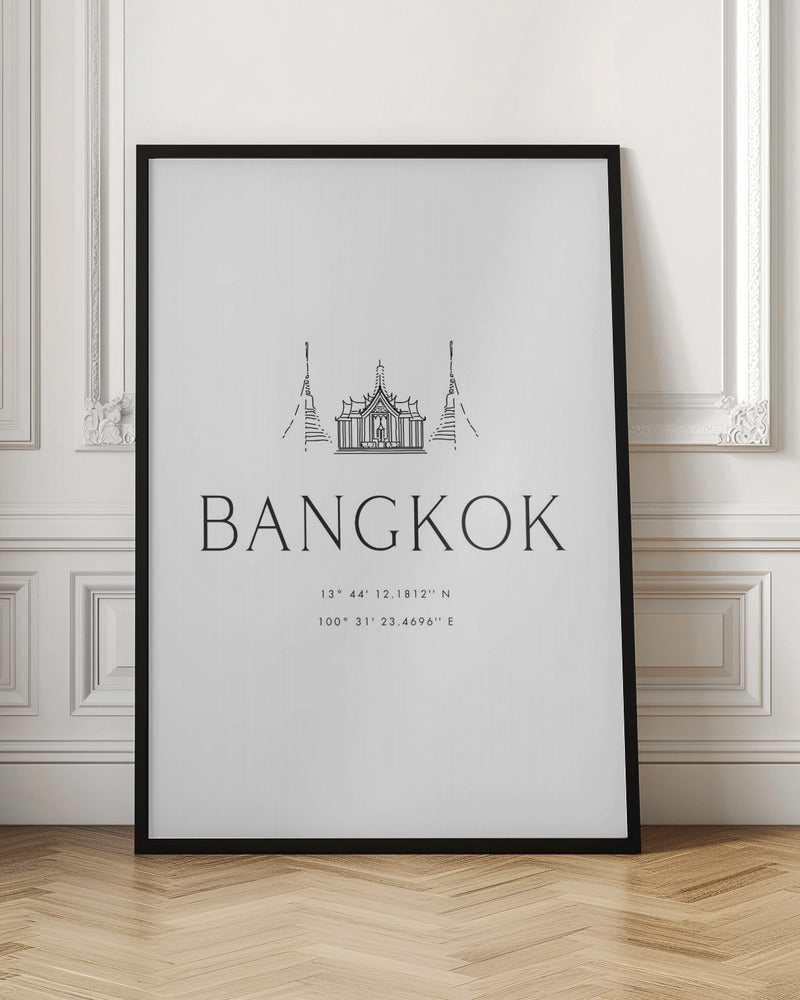 Bangkok coordinates Poster