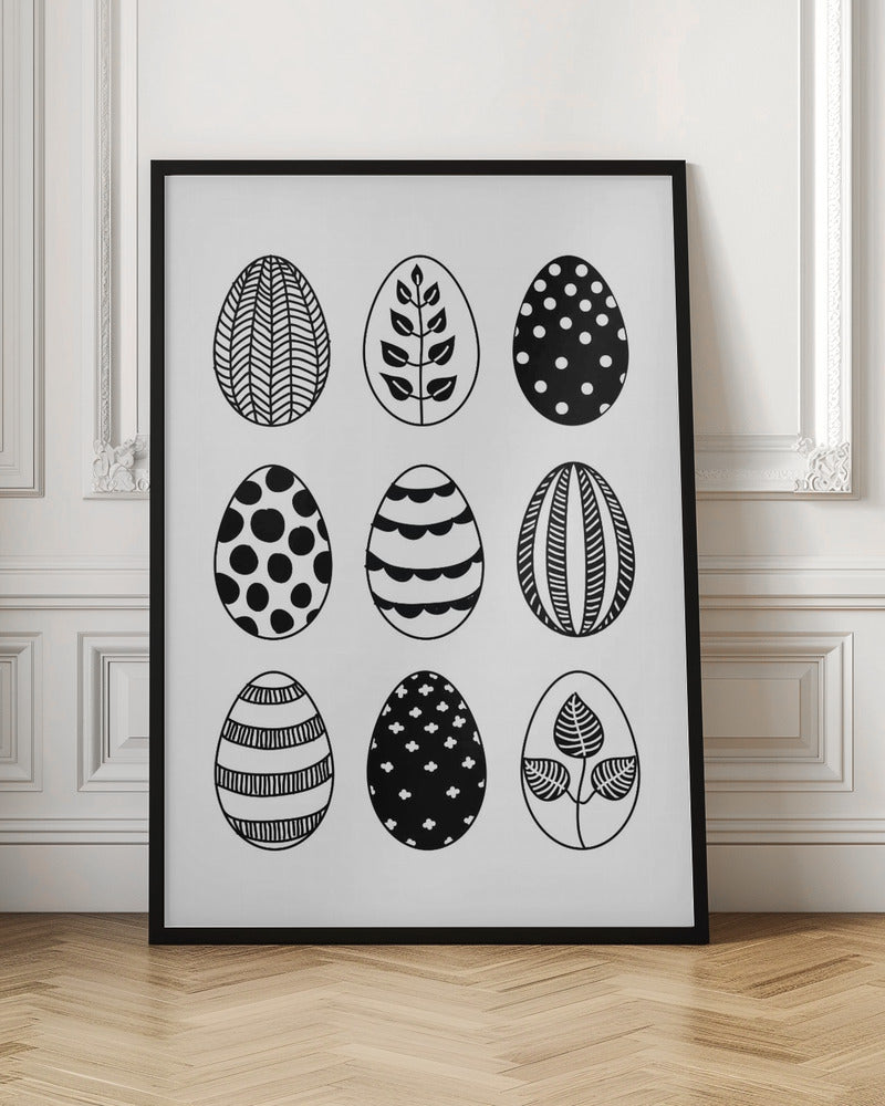 Scandi Easter eggs Poster
