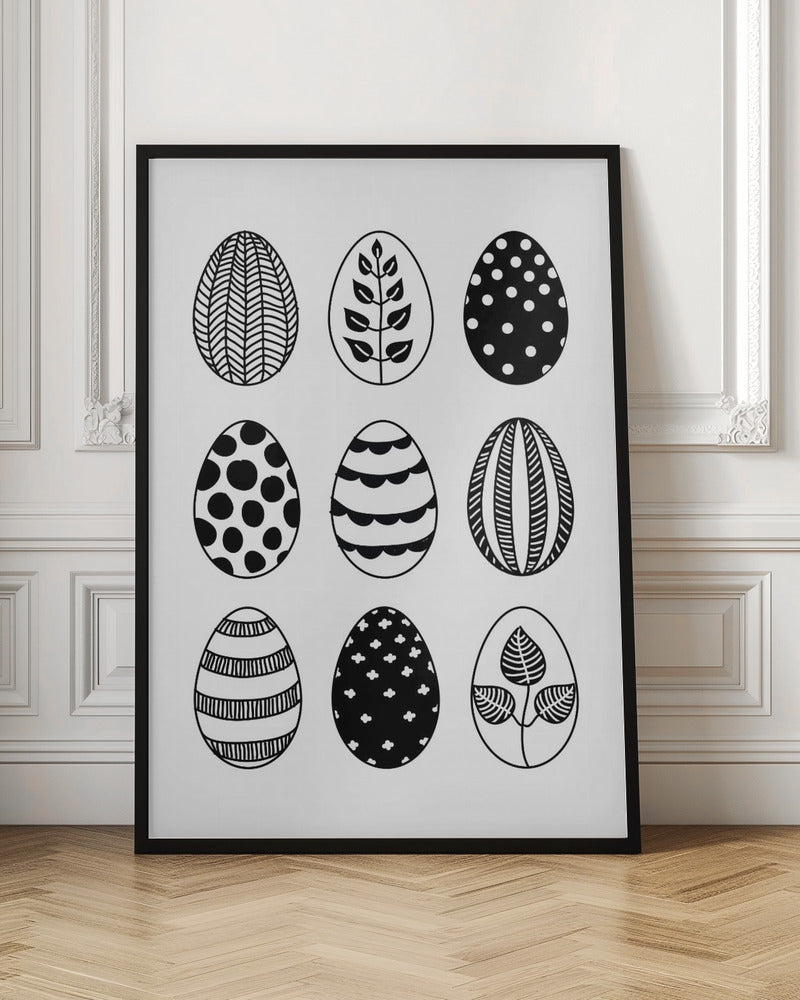 Scandi Easter eggs Poster