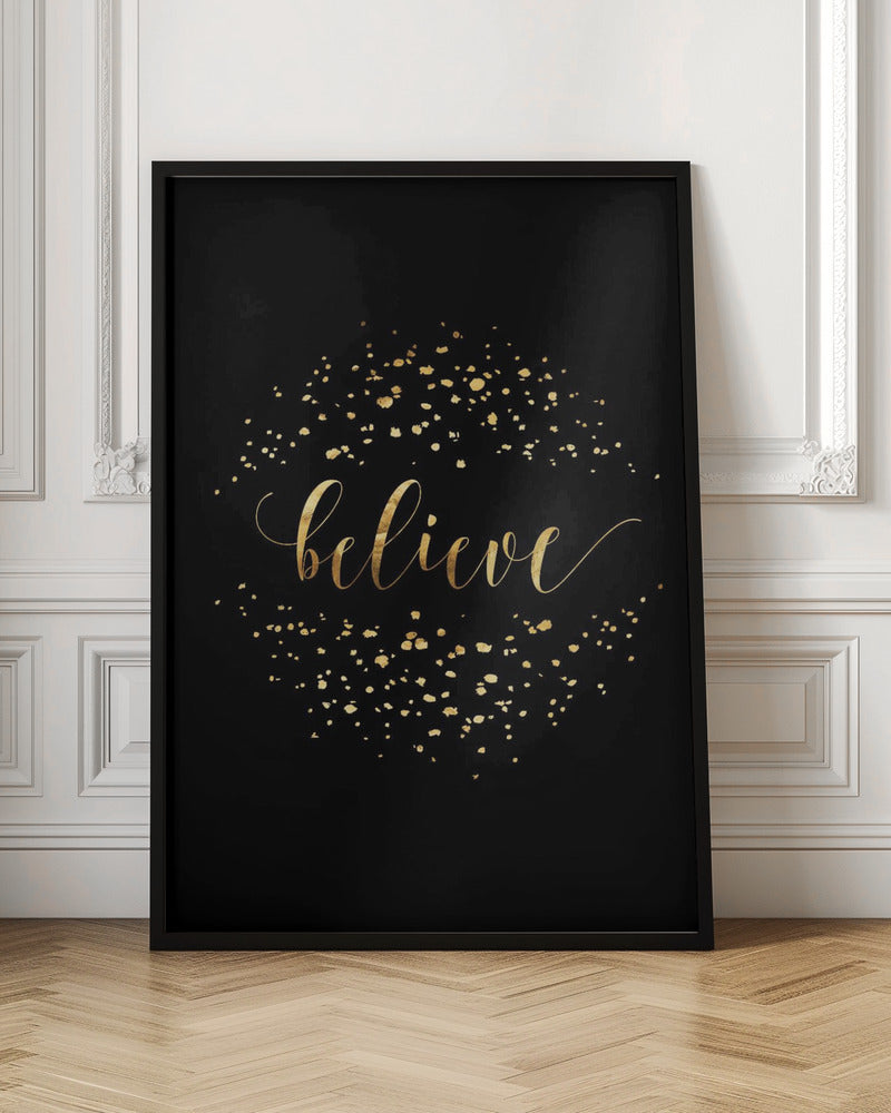 Believe in modern calligraphy Poster