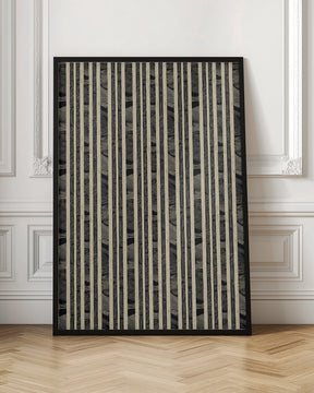 Beige Striped Pattern Poster