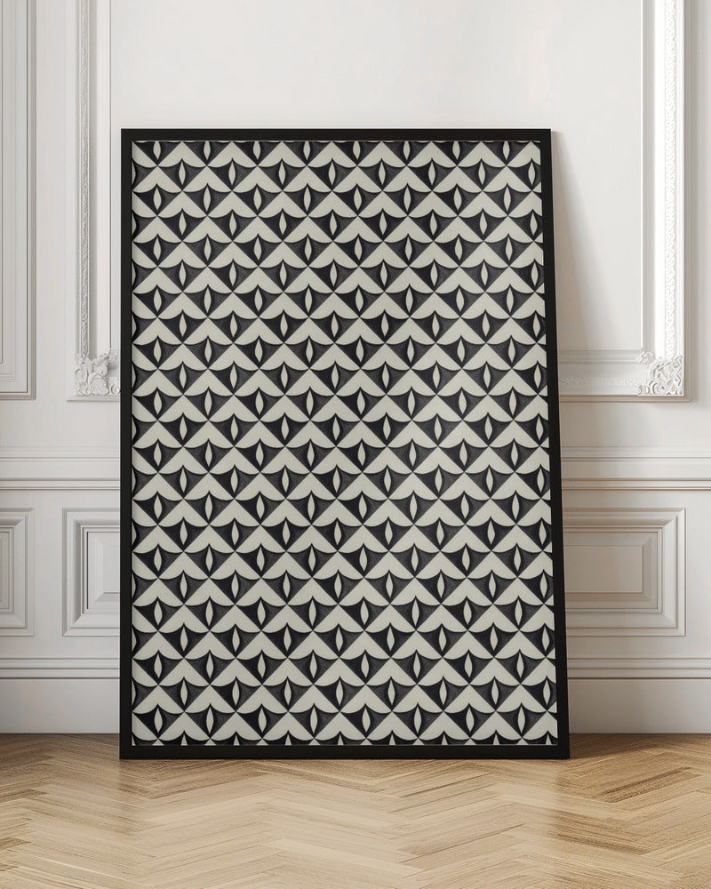 Black Triangle Pattern Poster