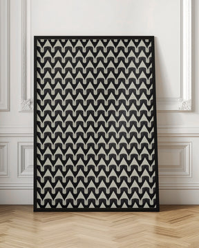 Black And White Zig Zag Pattern Poster