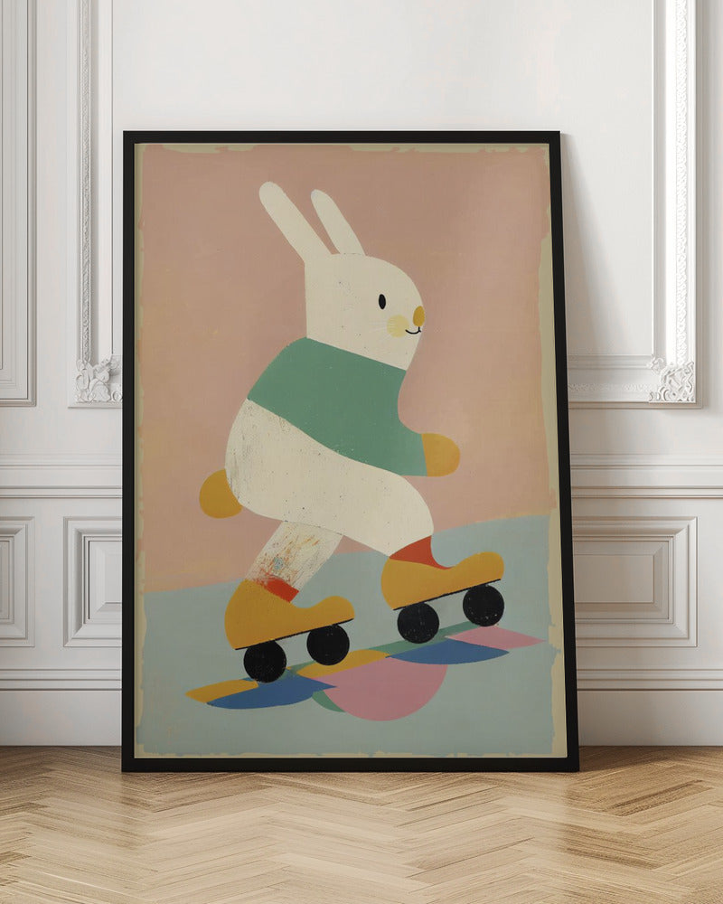 Skating Bunny Poster