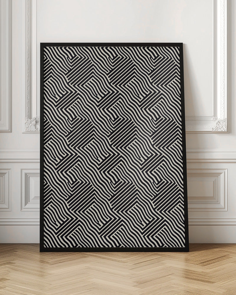 Black And White Pattern Poster