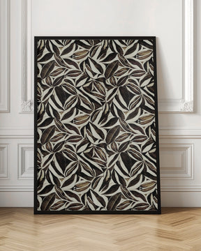 Brown Leafs Pattern Poster