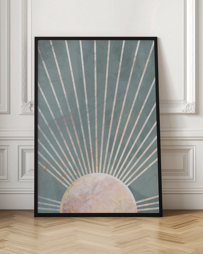 Green Gold Sun Poster