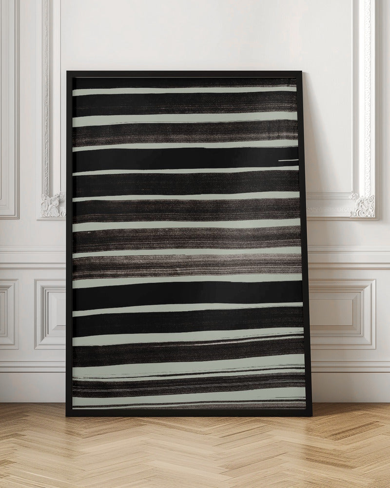 Lines in Green Poster