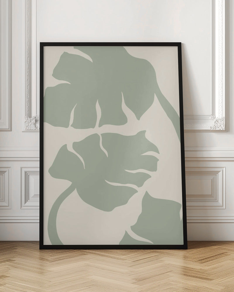 Monstera Sage Green Poster