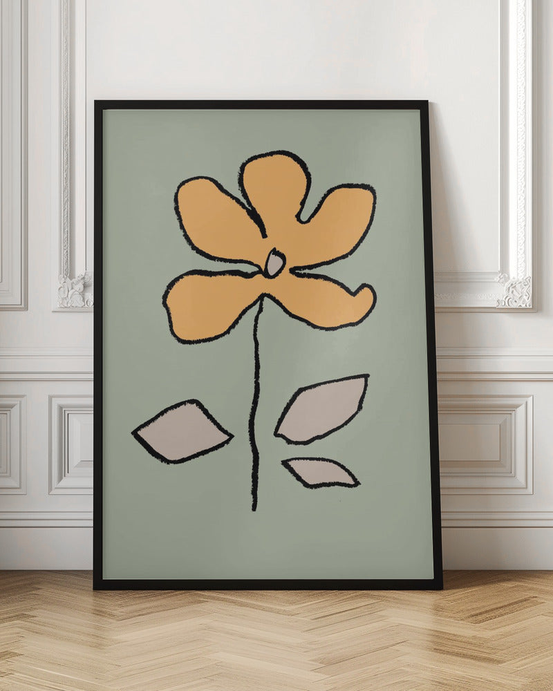 Flower Yellow and Green Poster