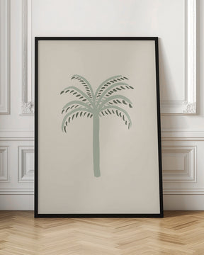 Palm Beige and Green Poster