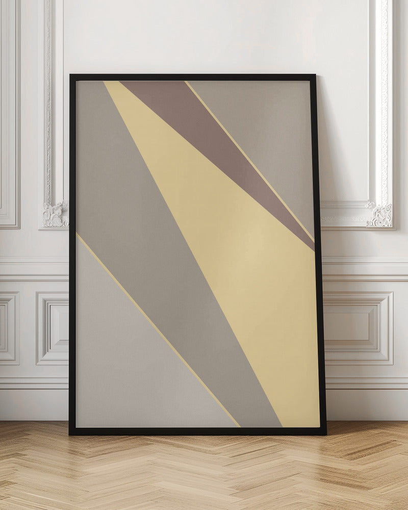 Abstract Shapes Yellow Poster