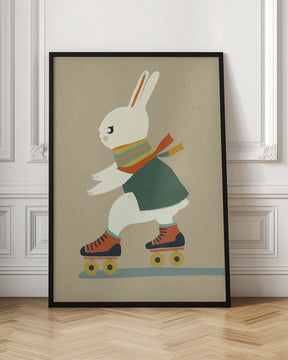 Inline Skating Bunny Poster