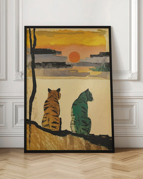 Resting Tigers Poster