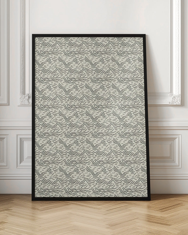 Thin Zig Zag Pattern Poster