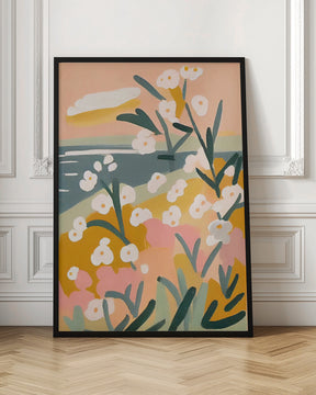 Flowers By The Sea Poster