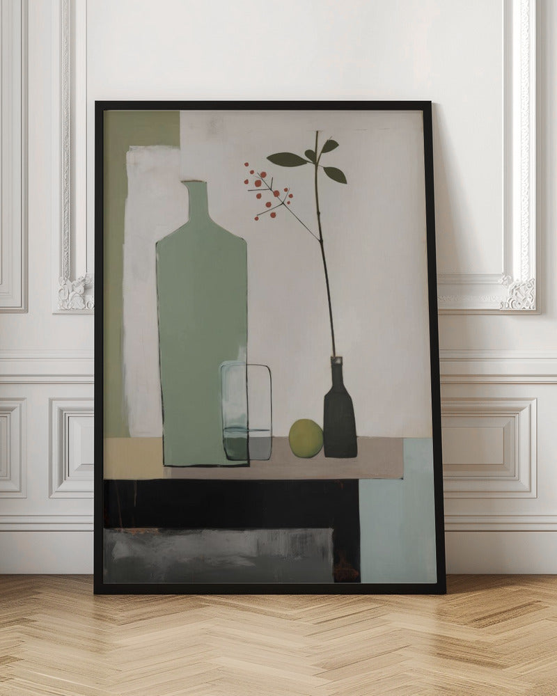 Bottle And Glass Poster