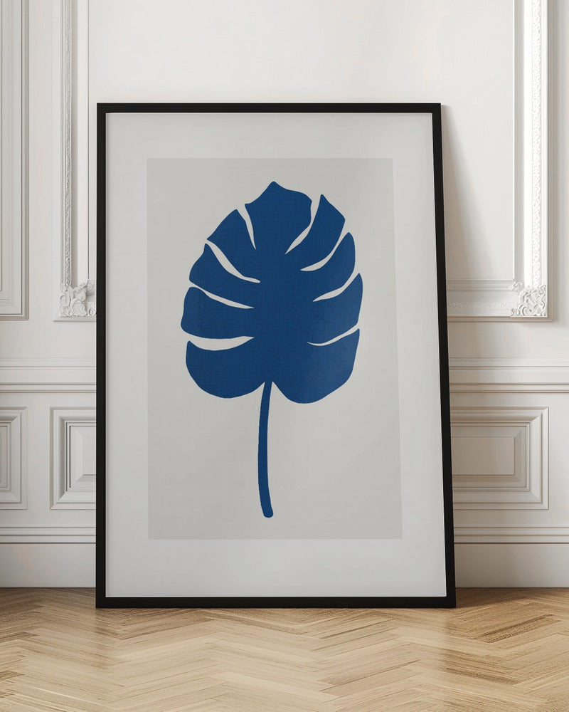 Leaf Blue Poster