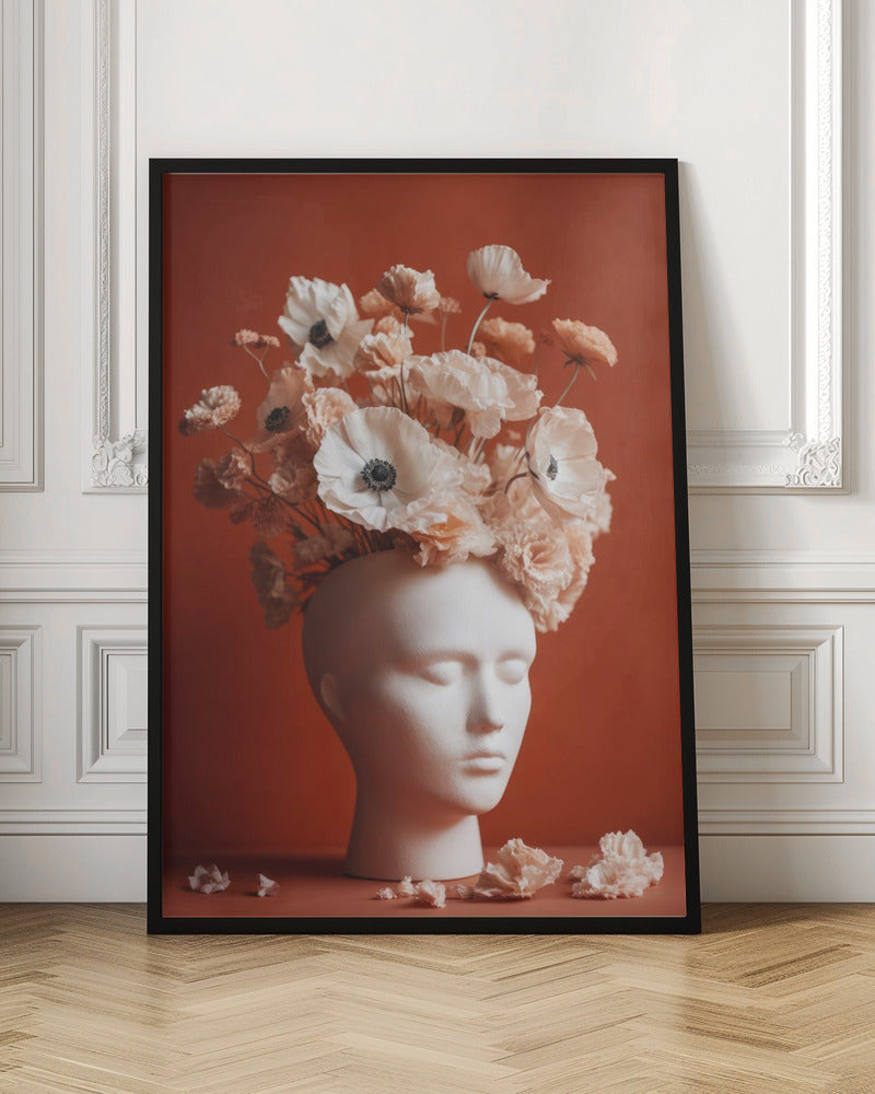 White Head Vase Poster